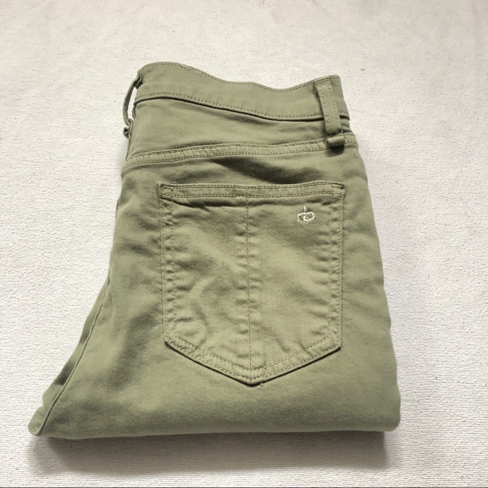 Rag & Bone skinny olive green hi-rise skinny jeans